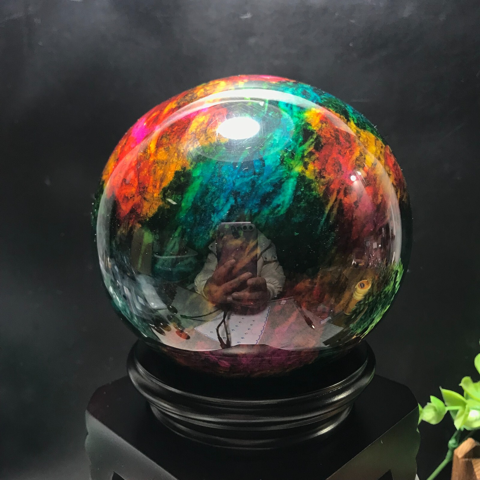 103mm 1680g “Seven Colors Jade” sphere specimen -Taiwan China Gift 01