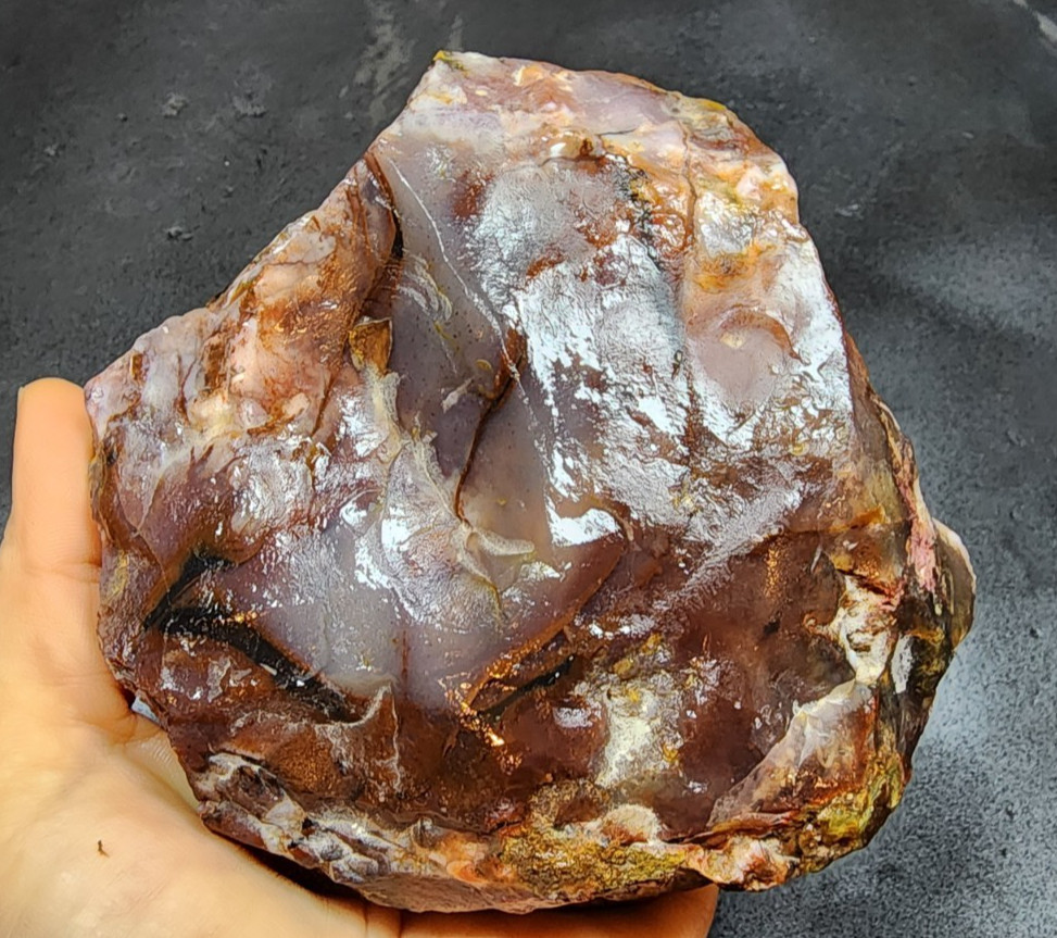 18.48 oz ( 524 gr) Multicolor Agate Slab, Collectible Agate, Unpolished Agate