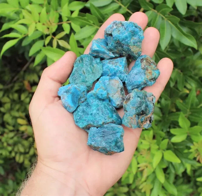 3pcs Natural Raw Blue Apatite Rough Healing Balance Crystal Specimens Rocks