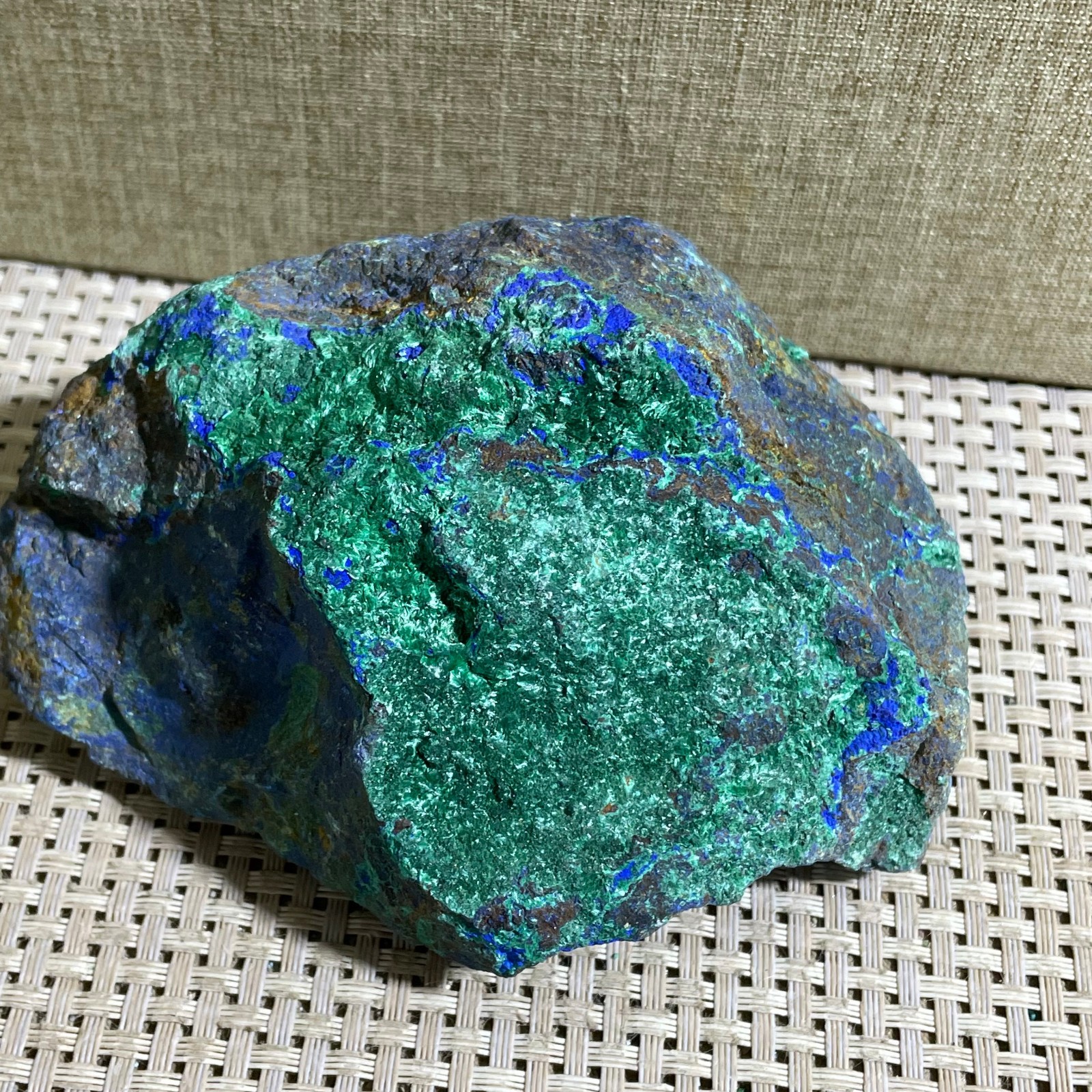 Restoration of Blue Copper Ore Quartz Crystal Mineral Samples 663g