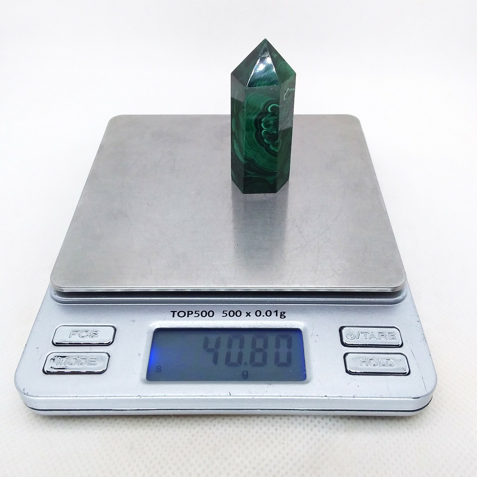 Malachite, 1 7/8″, point, tower, specimen, display, gemstone, #R-2806