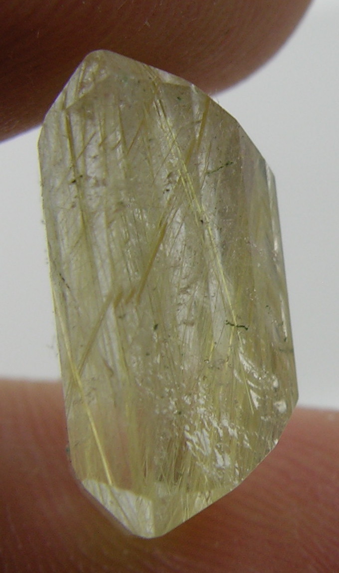12.25ct Brazil 100% Natural Golden Rutilated Quartz Emerald Cut Gemstone 16.00mm