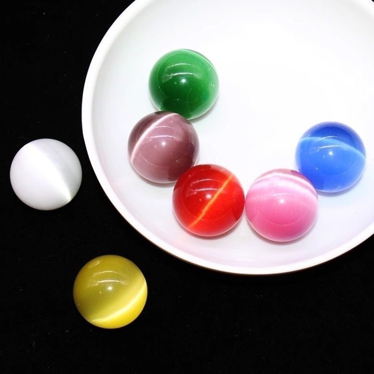 10pcs Wholesale Colourful Cat’s Eye Ball Quartz Sphere Reiki Healing 16mm