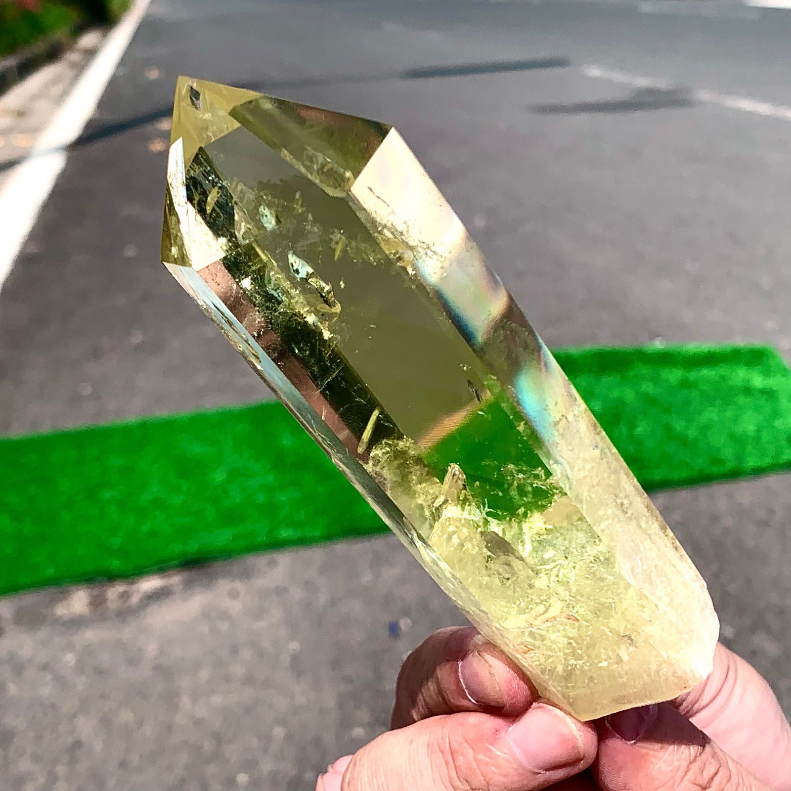284G Natural citrine obelisk tower wand points spiritual healing