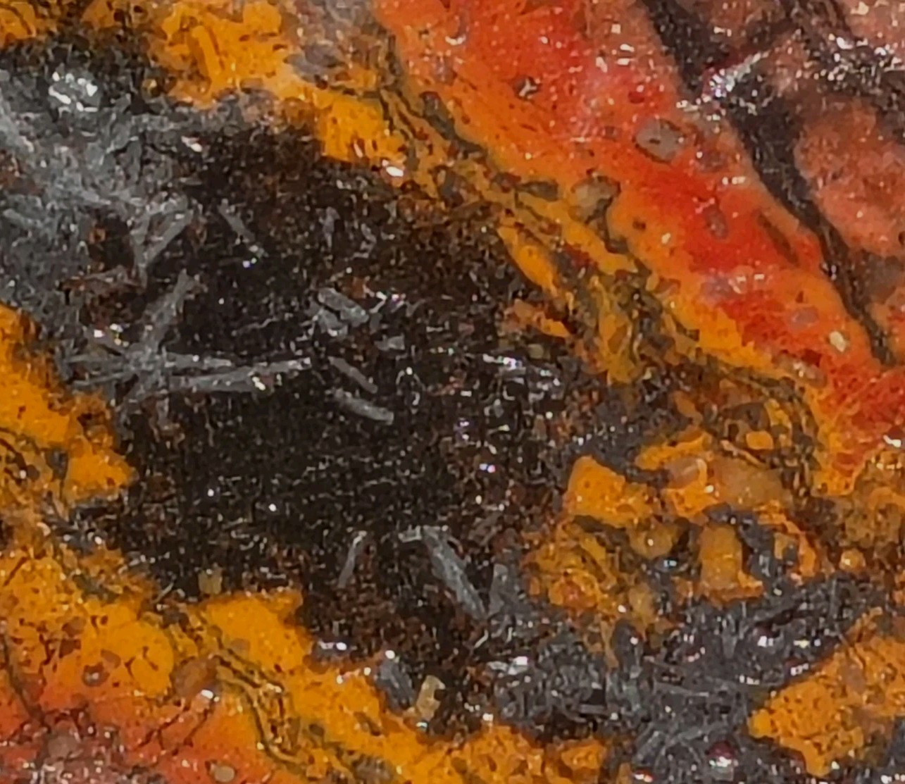 Shepard’s Fire Specular Hematite Rhyolite Porphyry 4lb 12.7oz polished Missouri