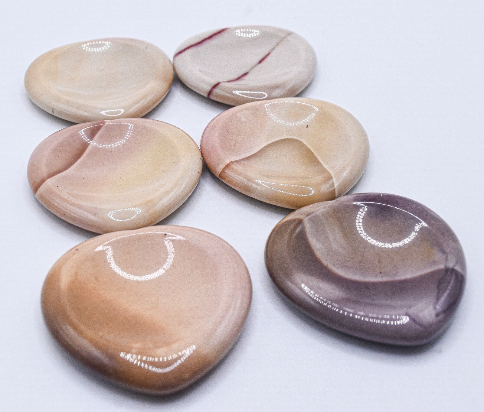 40mm Mookaite Jasper Heart Worry Stone / Mini Bowl Crystal Mineral Australia 1PC