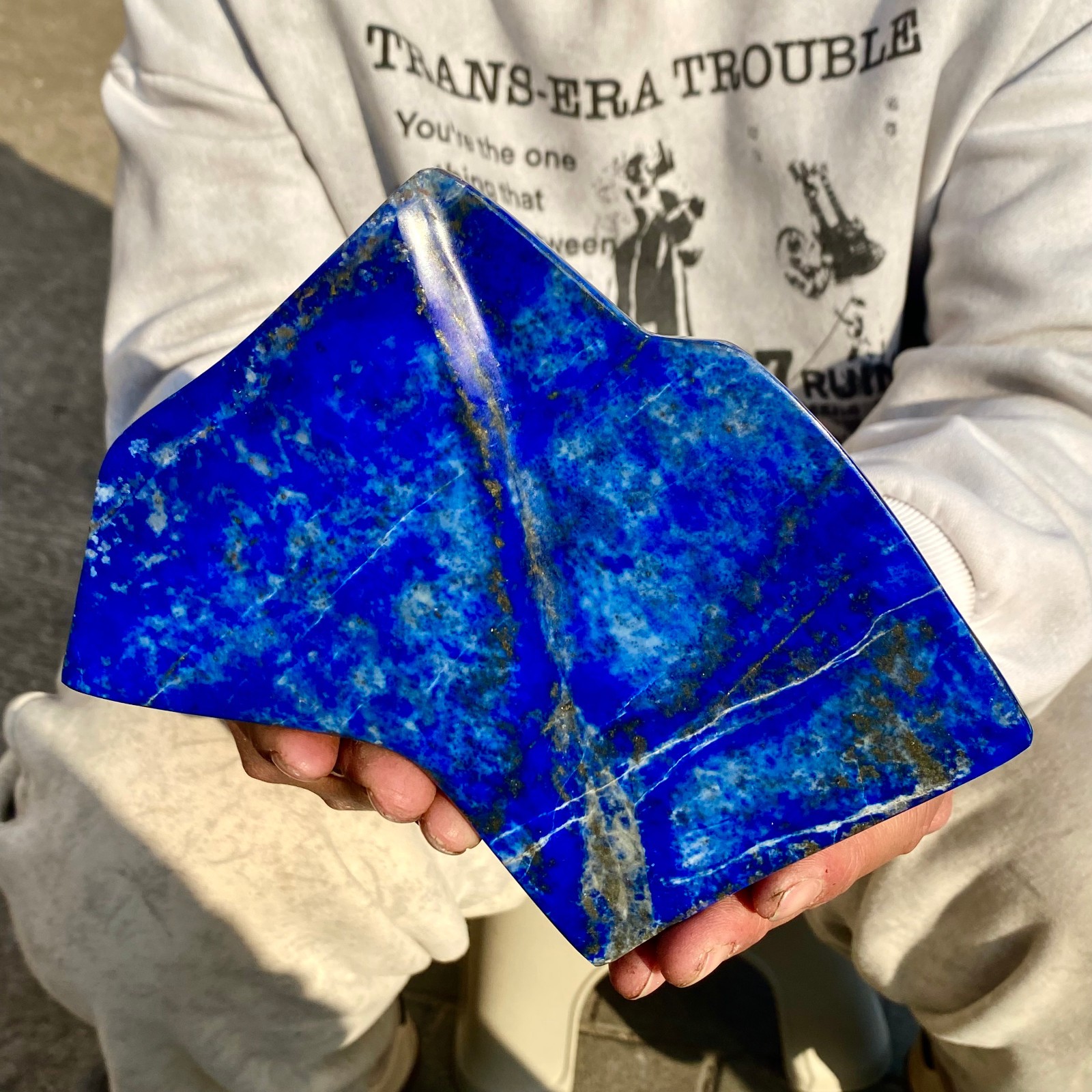 5.3LB LapisLazuli Freeform Polished Rough Tumble Healing Crystal Specimen Stone