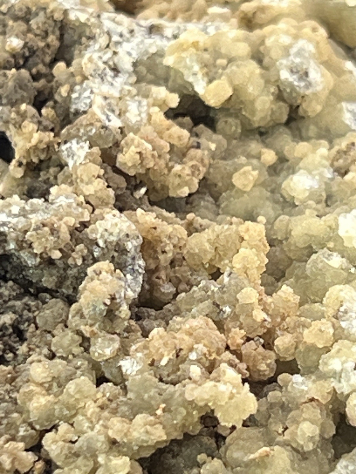 Smithsonite on Sphalerite with UV Calcite Ojuela Mine, Mexico. 1 LB. 13.7 oz
