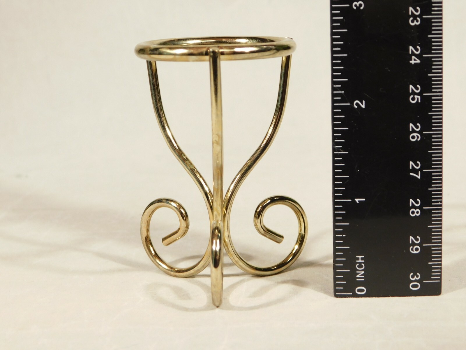 Sphere Display Stand Metal Scroll Design Gold Color Small Size