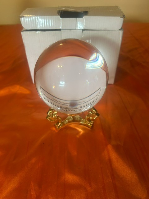 crystal ball sphere 125 mm with stand