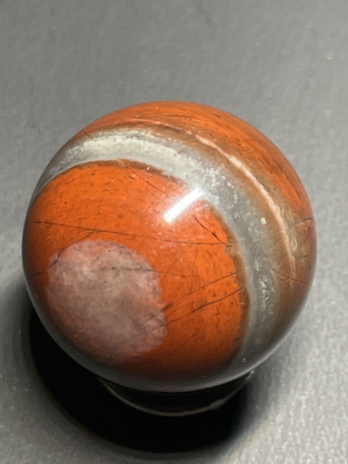African Bloodstone Mini Sphere Orb Ball Marble 23.8mm 19g