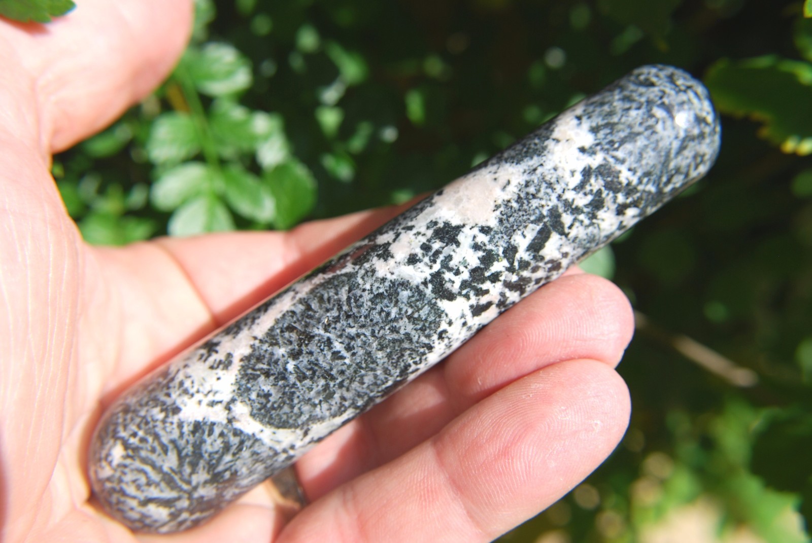 CHARGED Orbicular Granite (Volcanic) 4″ Massage Wand Healing REIKI 102g [RARE]