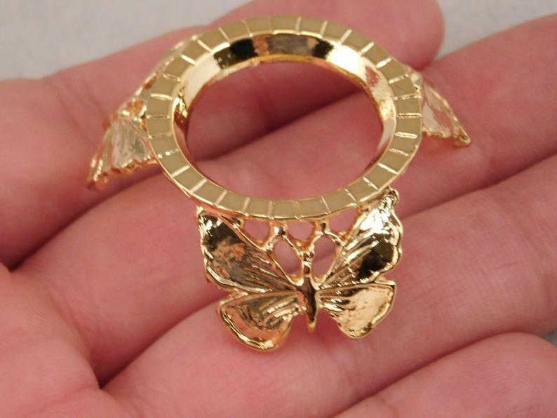 Sphere Display Stand BUTTERFLY Design Gold Color Small Size