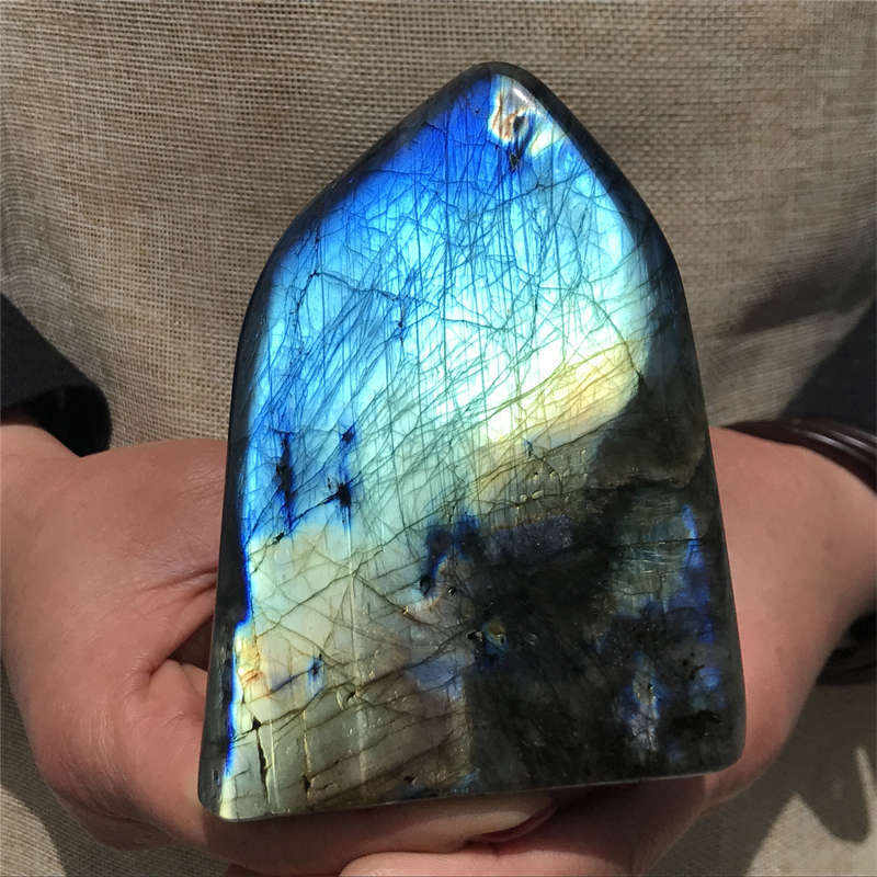 1.03kg Natural Labradorite Quartz Crystal Spectrolite Mineral Reiki healing