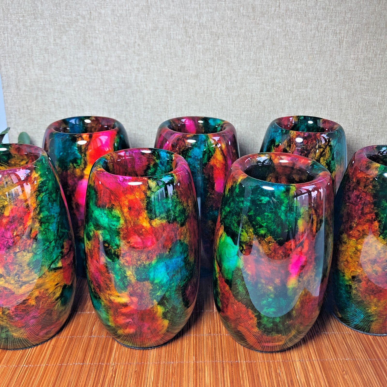 1pcs Natural “Seven Colors Jade” vase specimen -Taiwan China 130mm 950g-1100g
