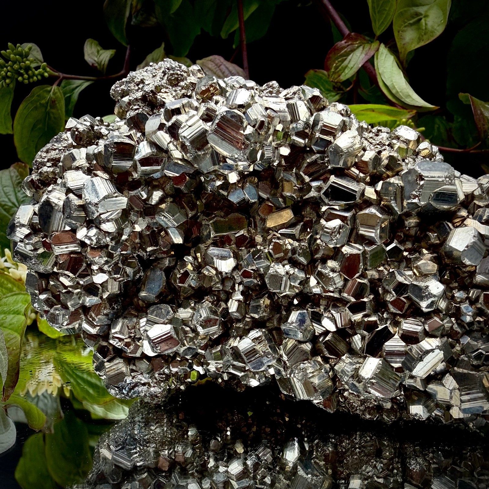 Large High-Grade AA Peruvian Pyrite Crystal Cluster #50 | Collectors Peruvian