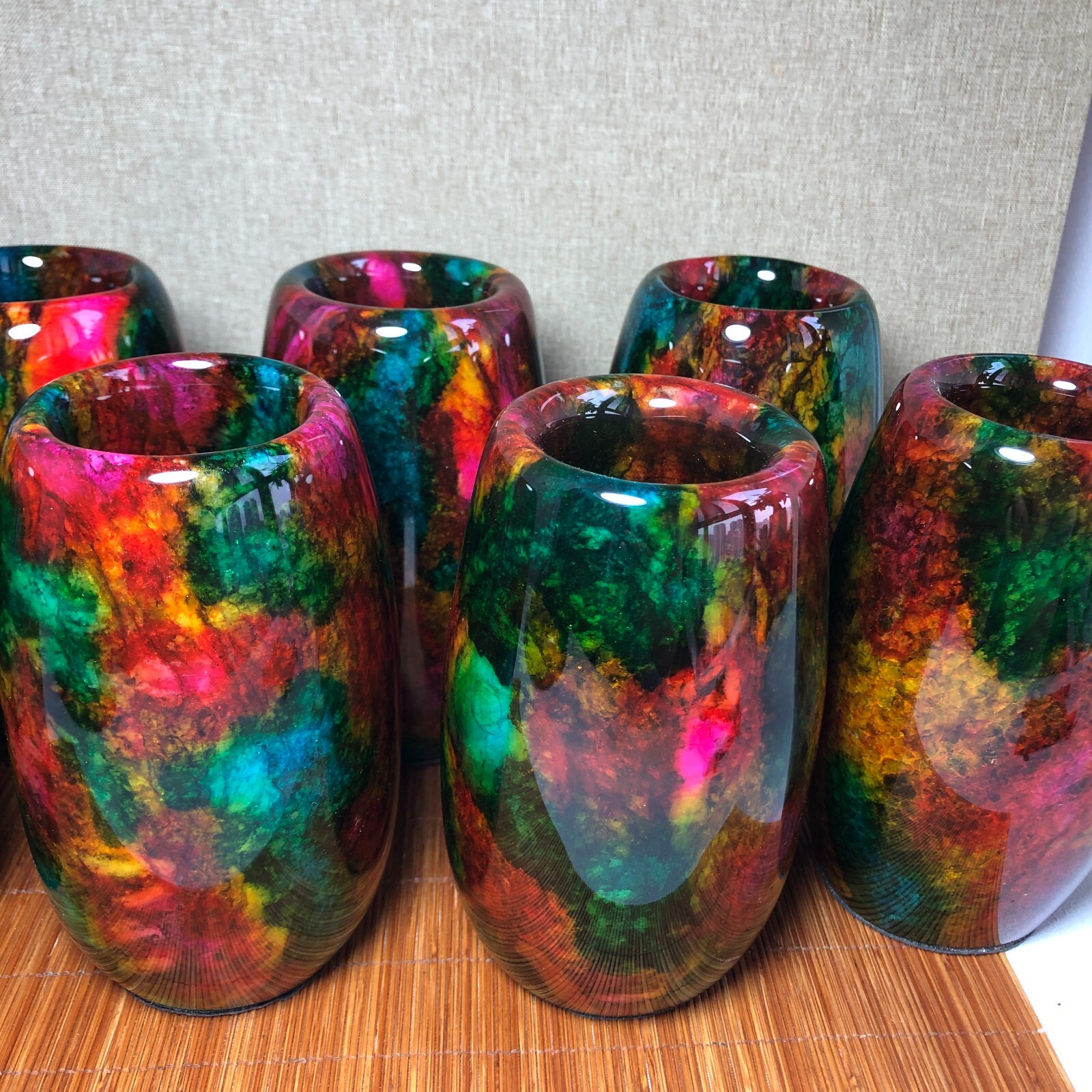 1Pcs Natural “Seven Colors Jade” vase specimen -Taiwan China 1kg 130mm