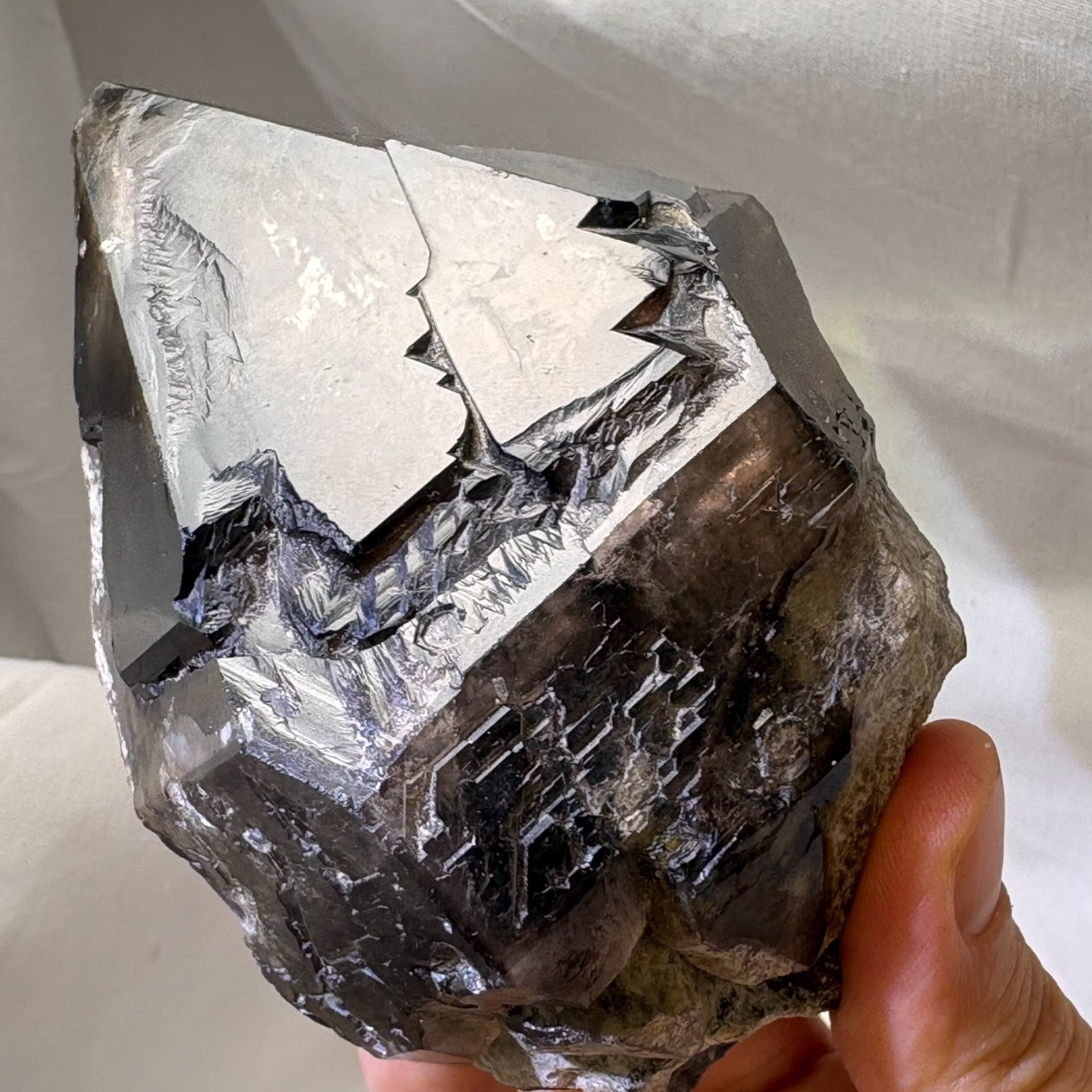 Natural Elestial Smoky Quartz Crystal Raw Mineral Specimen Protection Reiki Heal