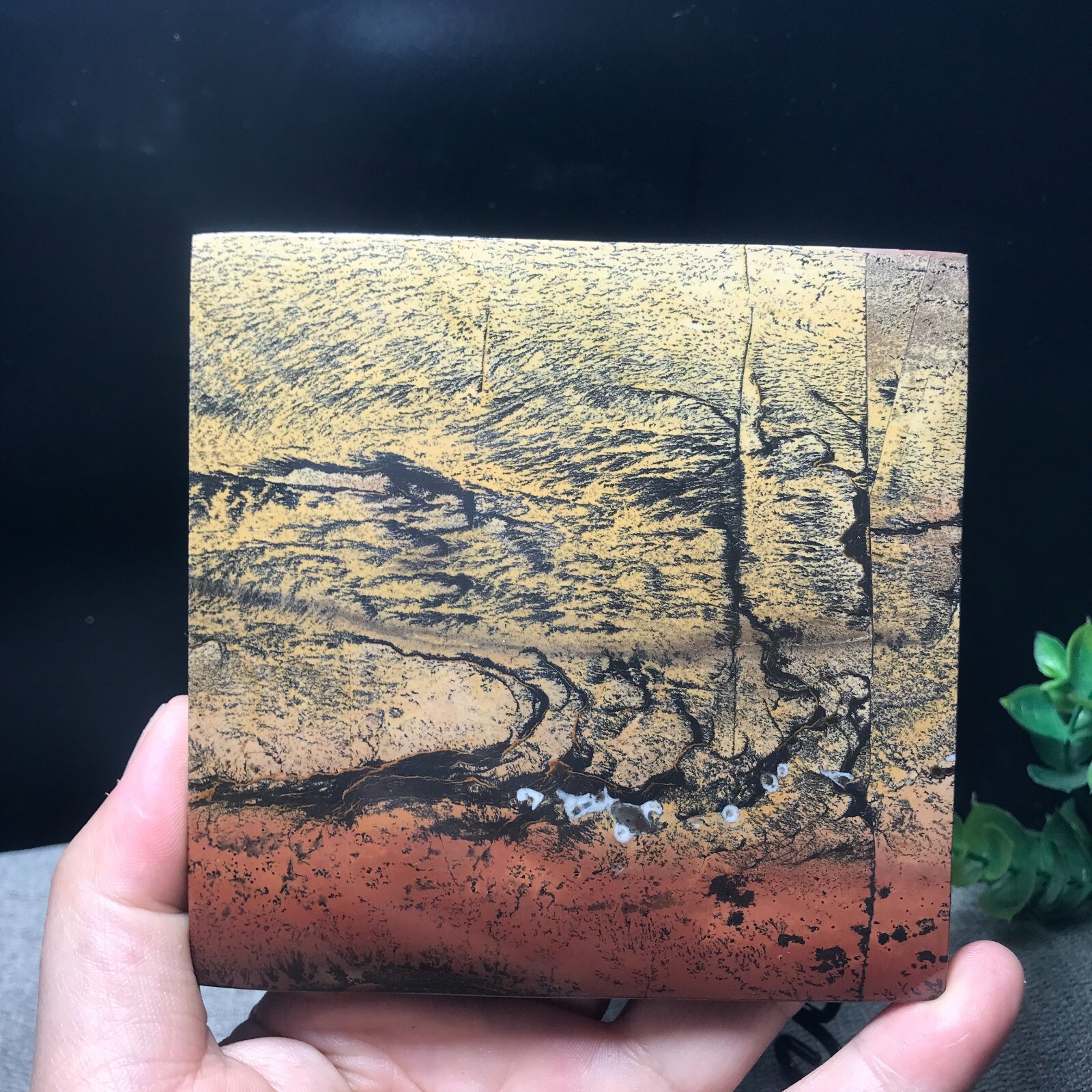 220g Natural Chinese painting stone crystal ornaments for home decoration 15