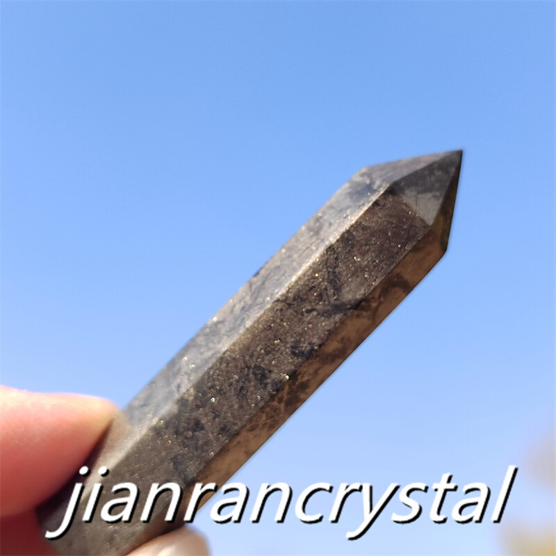 3pcs Natural Pyrite Wand Quartz Crystal Obelisk Point Tower Healing 5.5cm