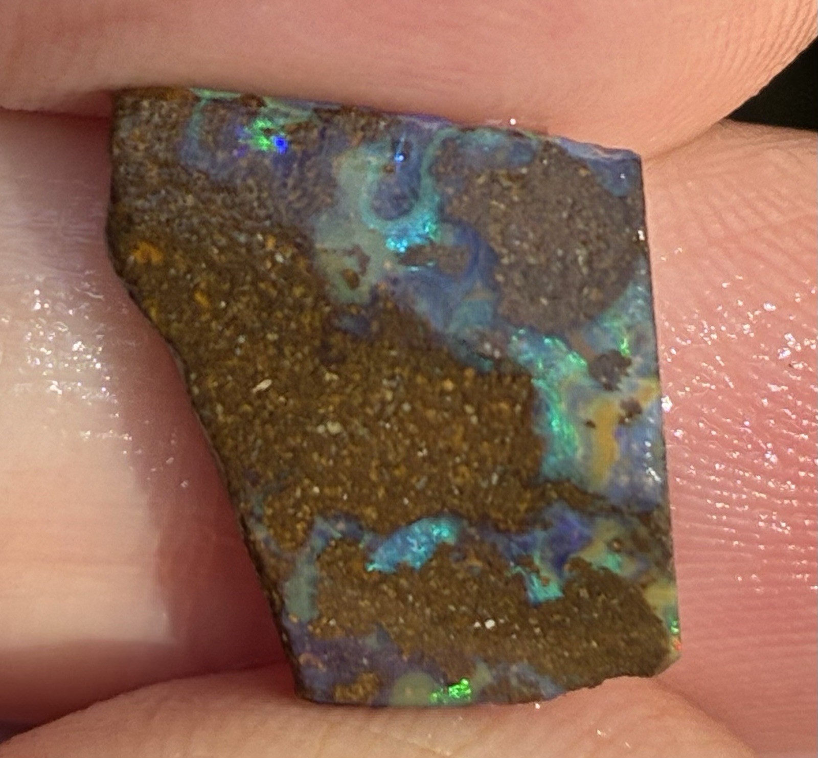 6ct Australian Small Pretty Boulder Opal Rough Loose Multicolor Specimen A21