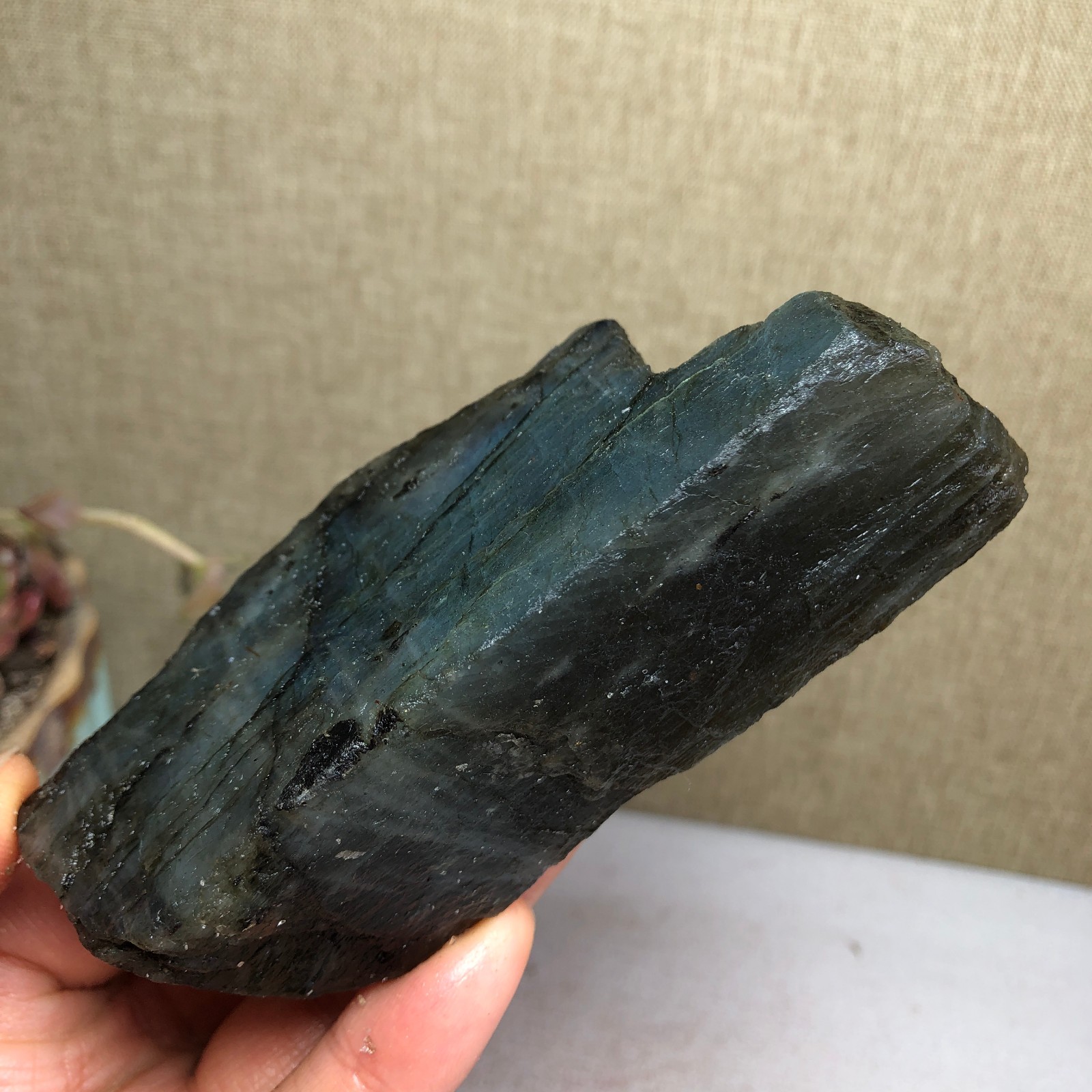 92-34-36mm Natural Labradorite Crystal gemstone Rough Mineral Specimen A4418