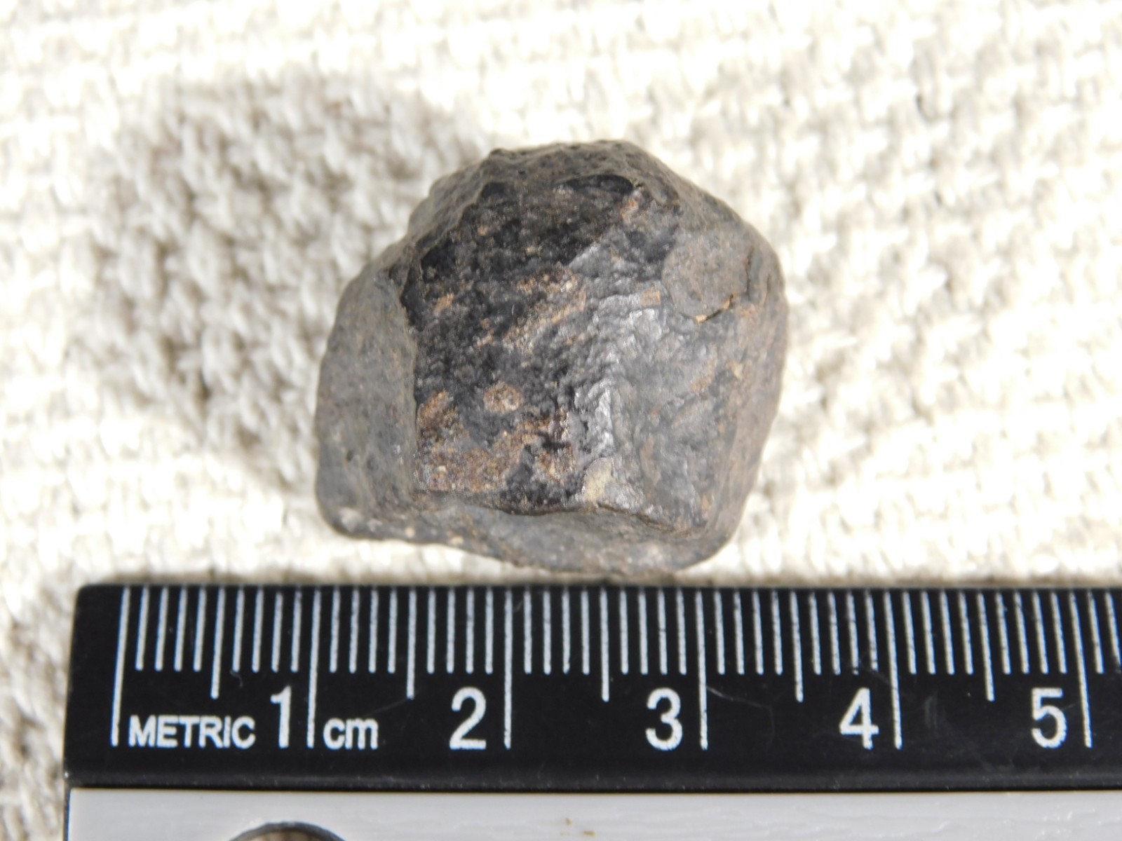 Small Stony METEORITE With Dark Fusion Crust 100% Natural Fell in Libya 16.2gr
