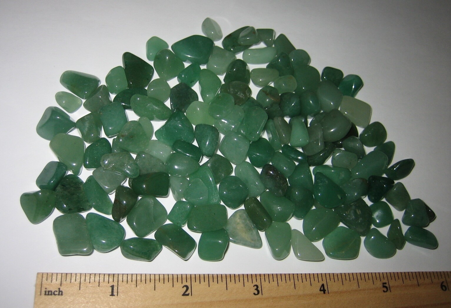 121 TUMBLED POLISHED SMALL 0.2″-0.5″ GREEN AVENTURINE STONE MINERALS ~ 172.3g *5