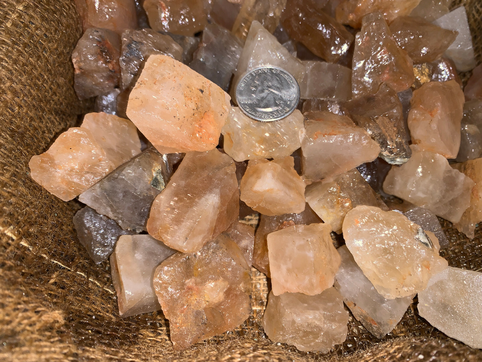 2000 Carat Lots of Citrine Topaz Rough – Plus a FREE Faceted Gemstone