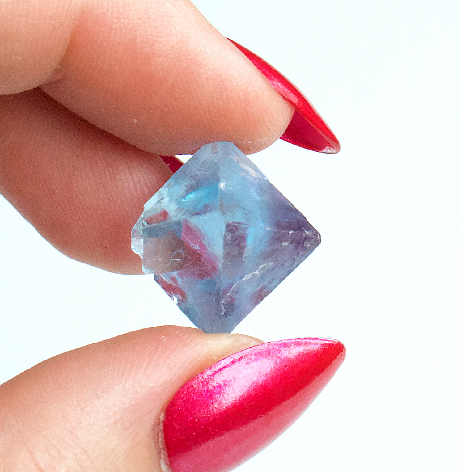 Fluorite Octahedron Gemmy Blue & Purple Color Cave In Rock, Illinois 2.0 Cms