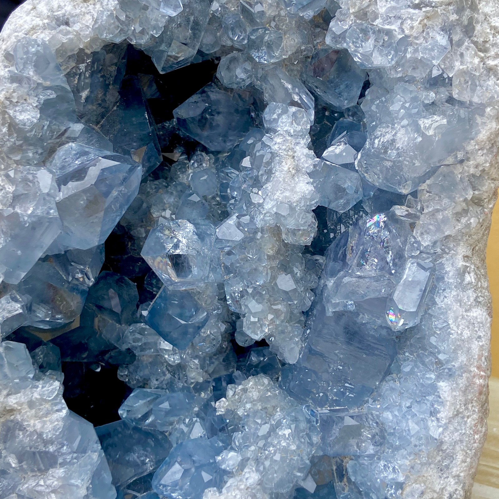 25.35LB Natural Beautiful Blue Celestite Crystal Geode Cave Mineral Specimen