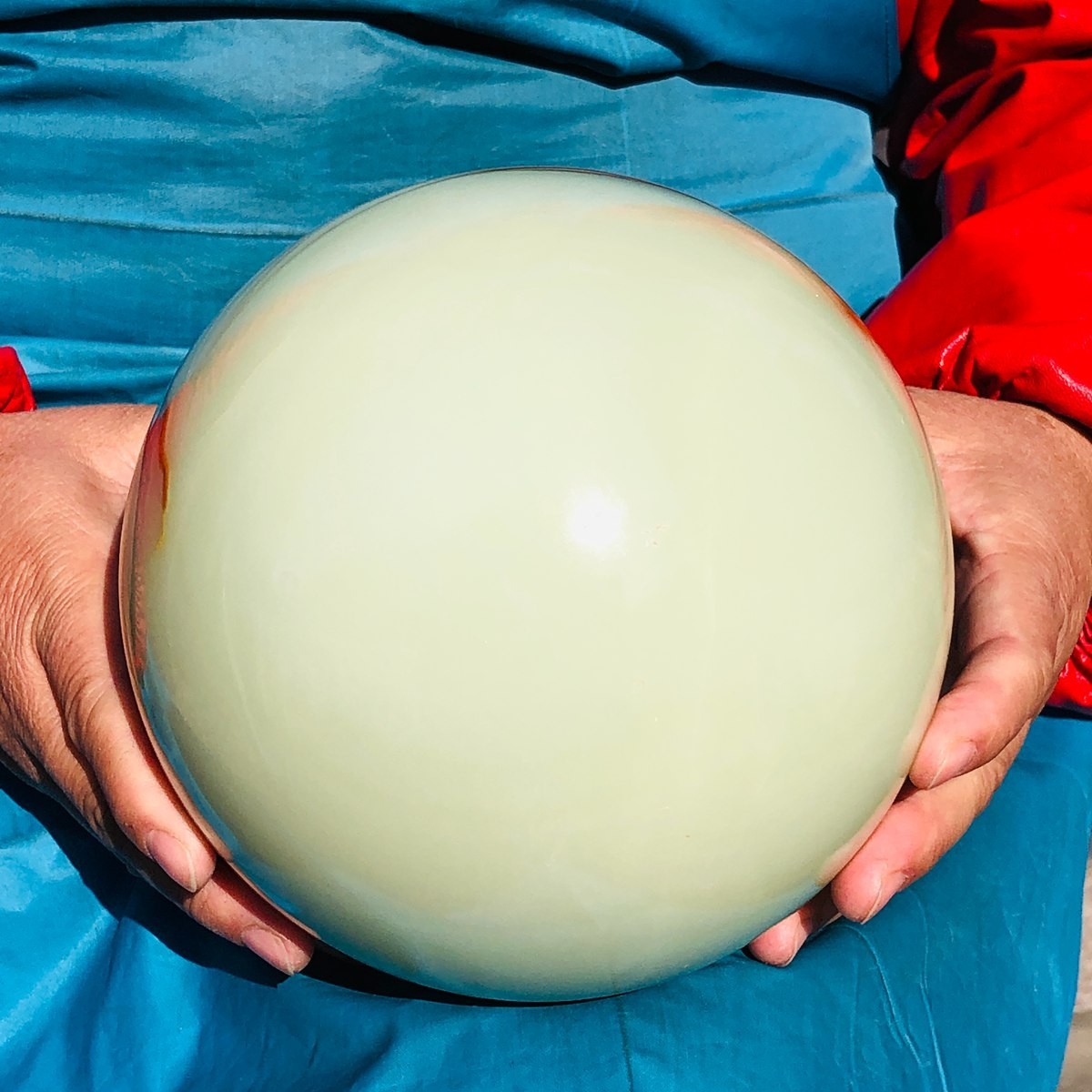 6000g Natural Afghan Jade Chakra Quartz Sphere healing ball Specimen
