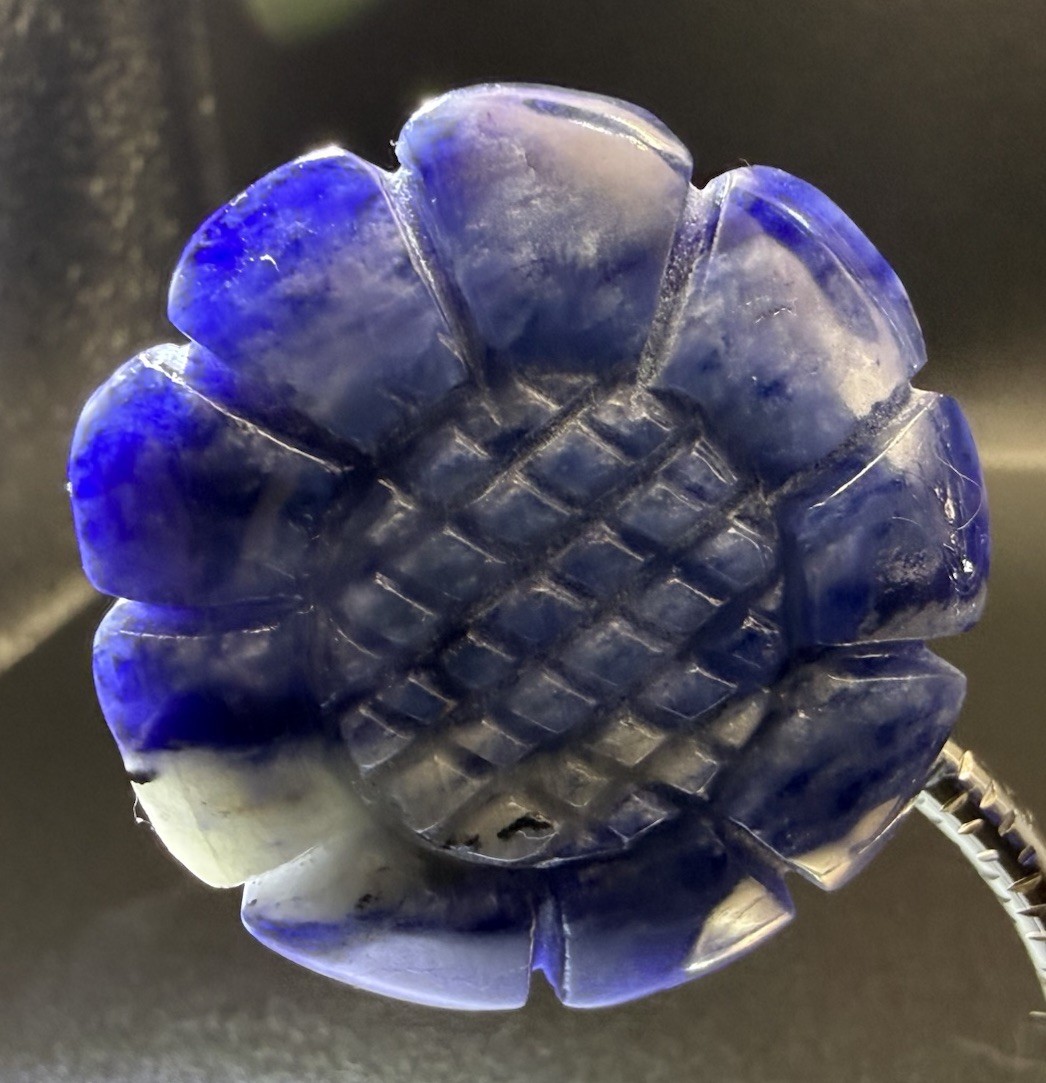 133 g Sunflower Sodalite, Fire Quartz And Clear Quartz