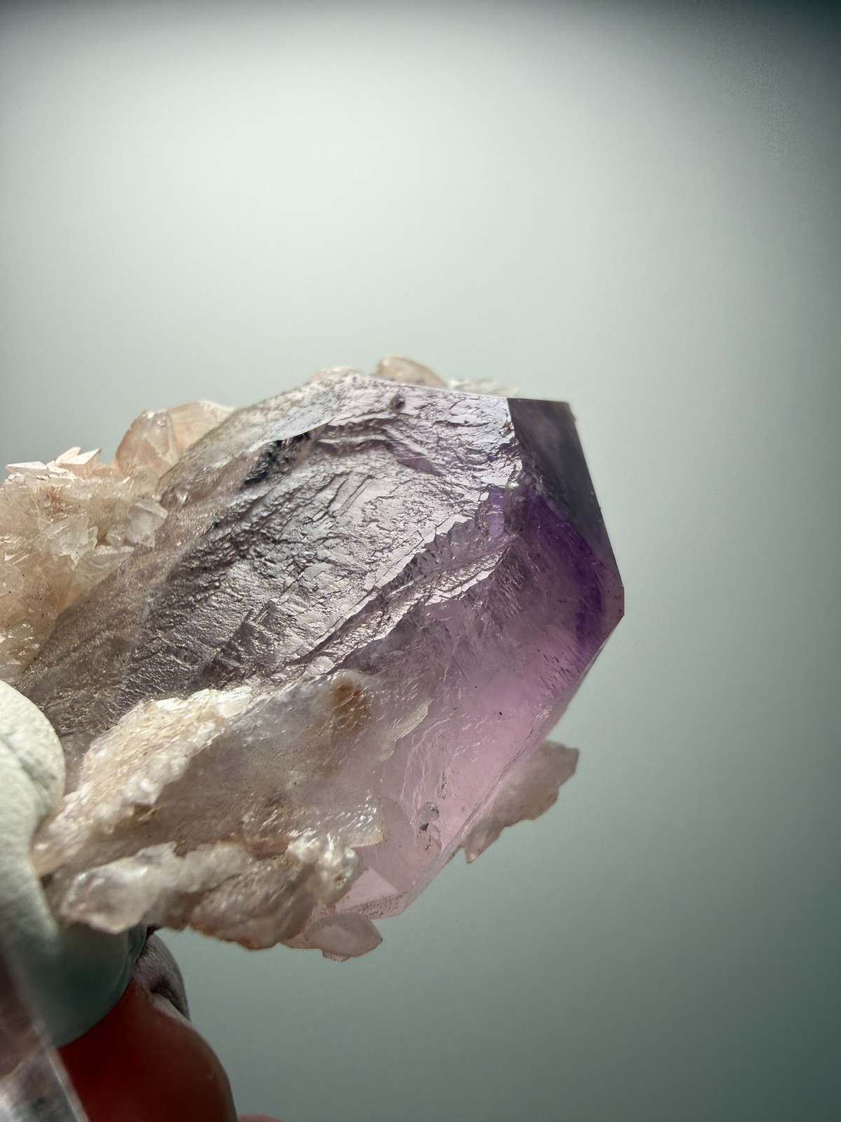 Beautiful Amethyst crystal with Red Calcite- Hubei Province, China! SALE $89!