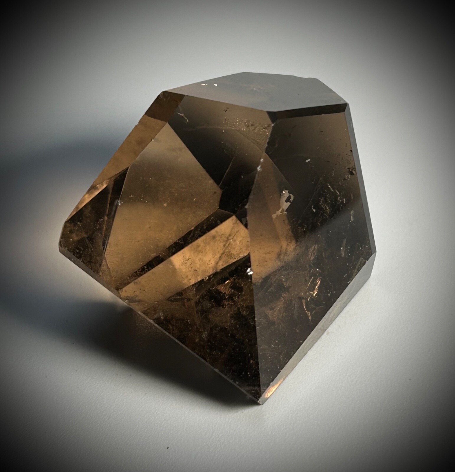 2.32″ Smokey Citrine Faceted Geometric Freeform 3.8oz (106 grams)