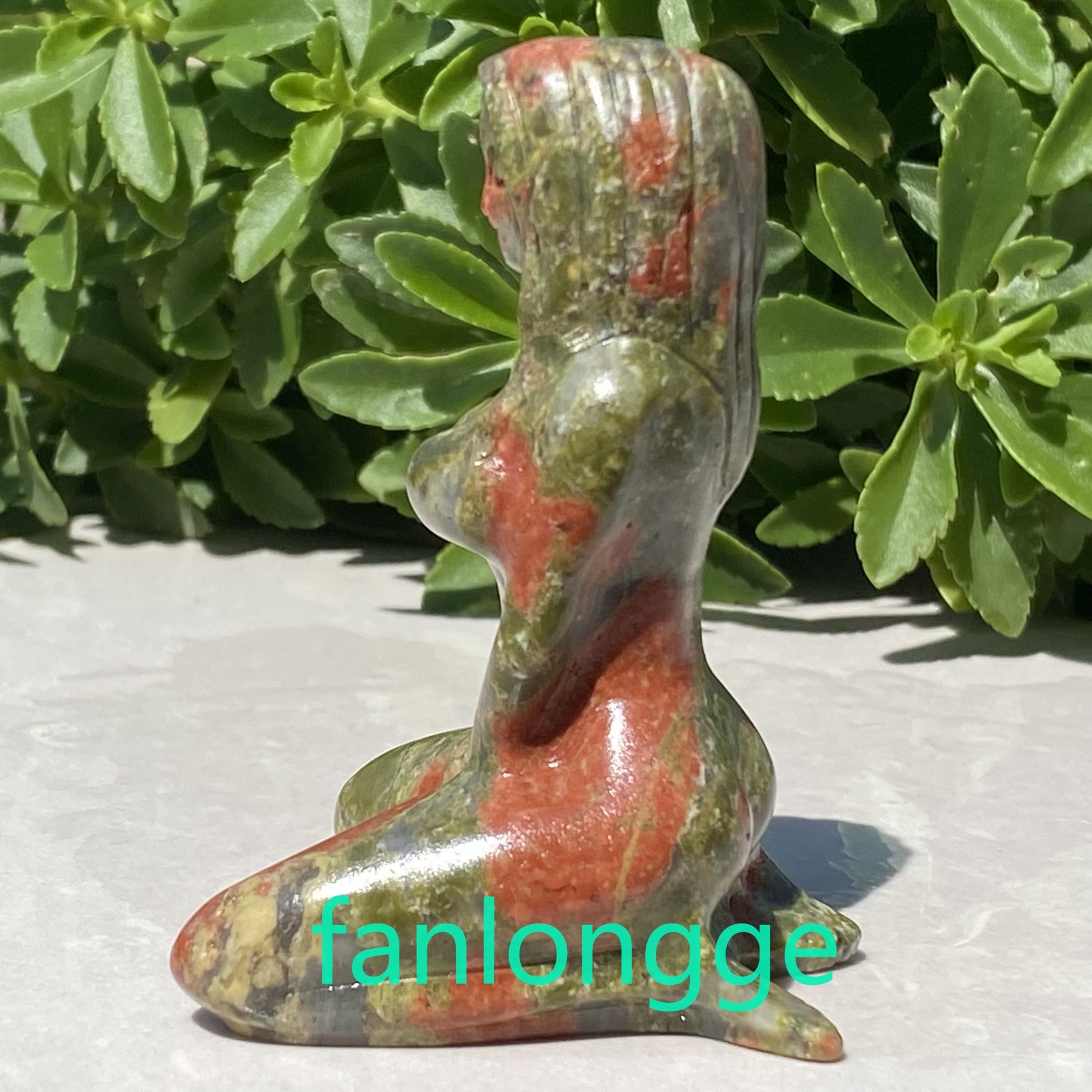 3″ Natural Unakite Women Naked Quartz Crystal Skull Carved Goddess Reiki 1pc