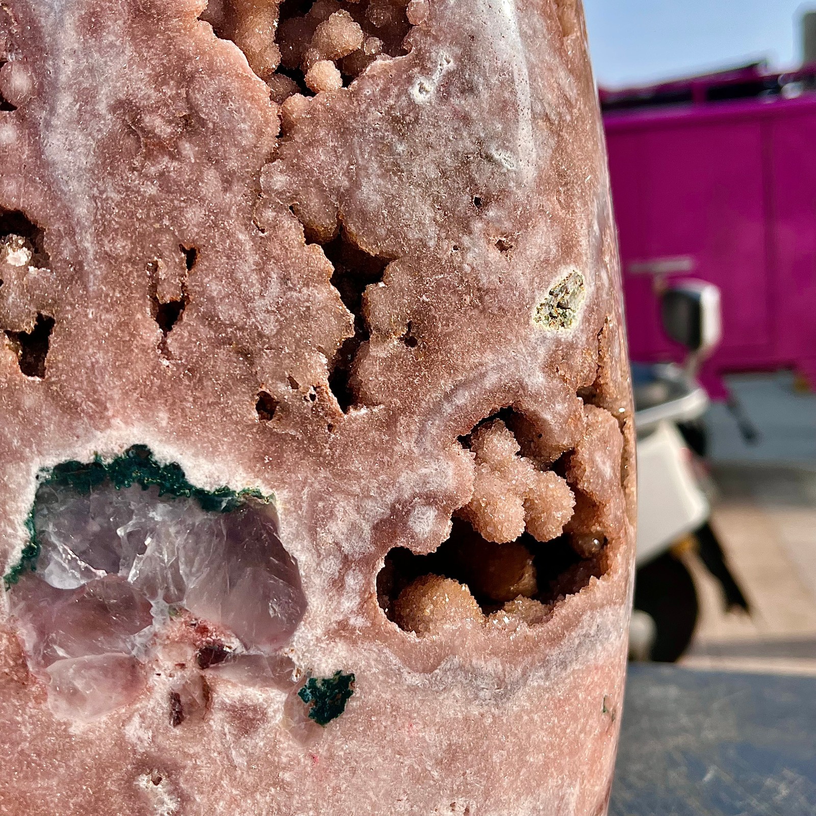 39.08LB Rare and Beautiful Pink Purple Sparkling Home Decoration Specimen