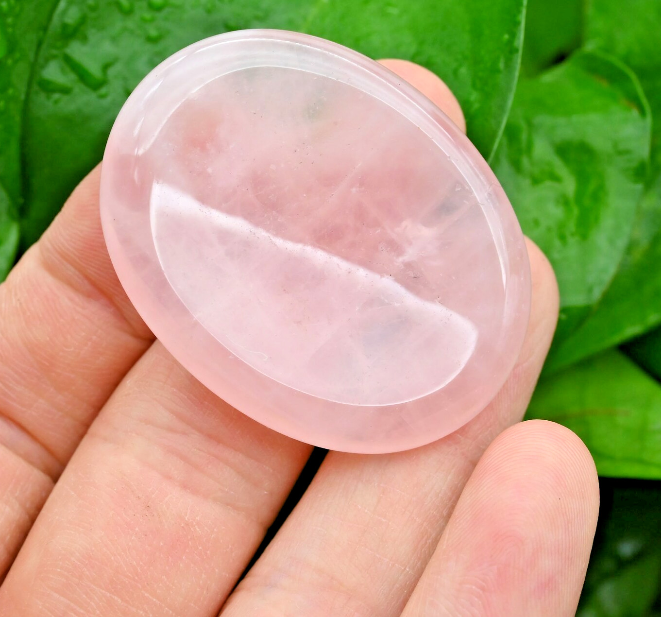 4pcs Rose Quartz Worry Stone Healing Crystal Palm Stone Energy Gemstone