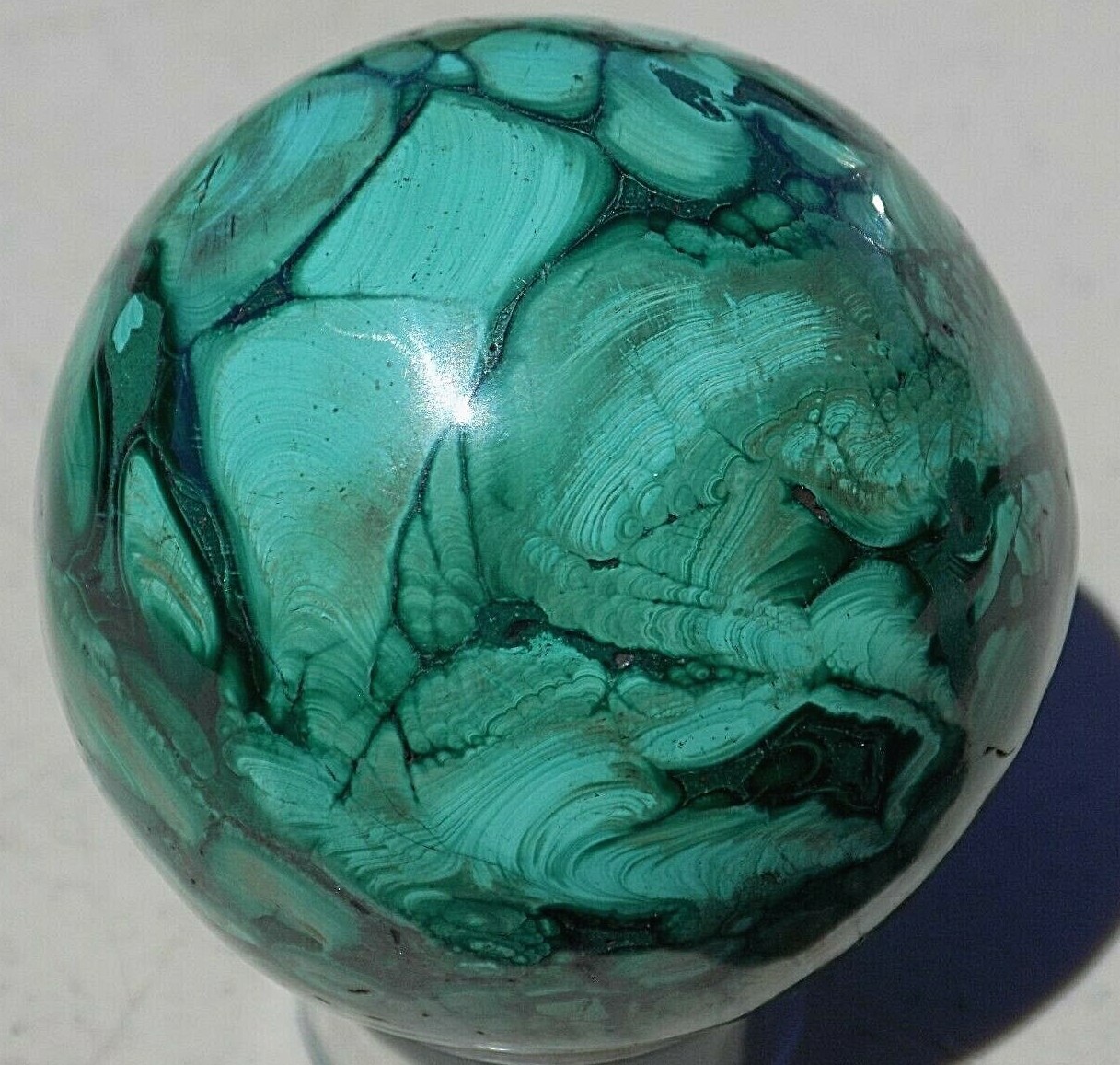 MALACHITE MARBLE HANDMADE SPHERE CONGO SPECIMEN 56mm 2 3/16” 8482
