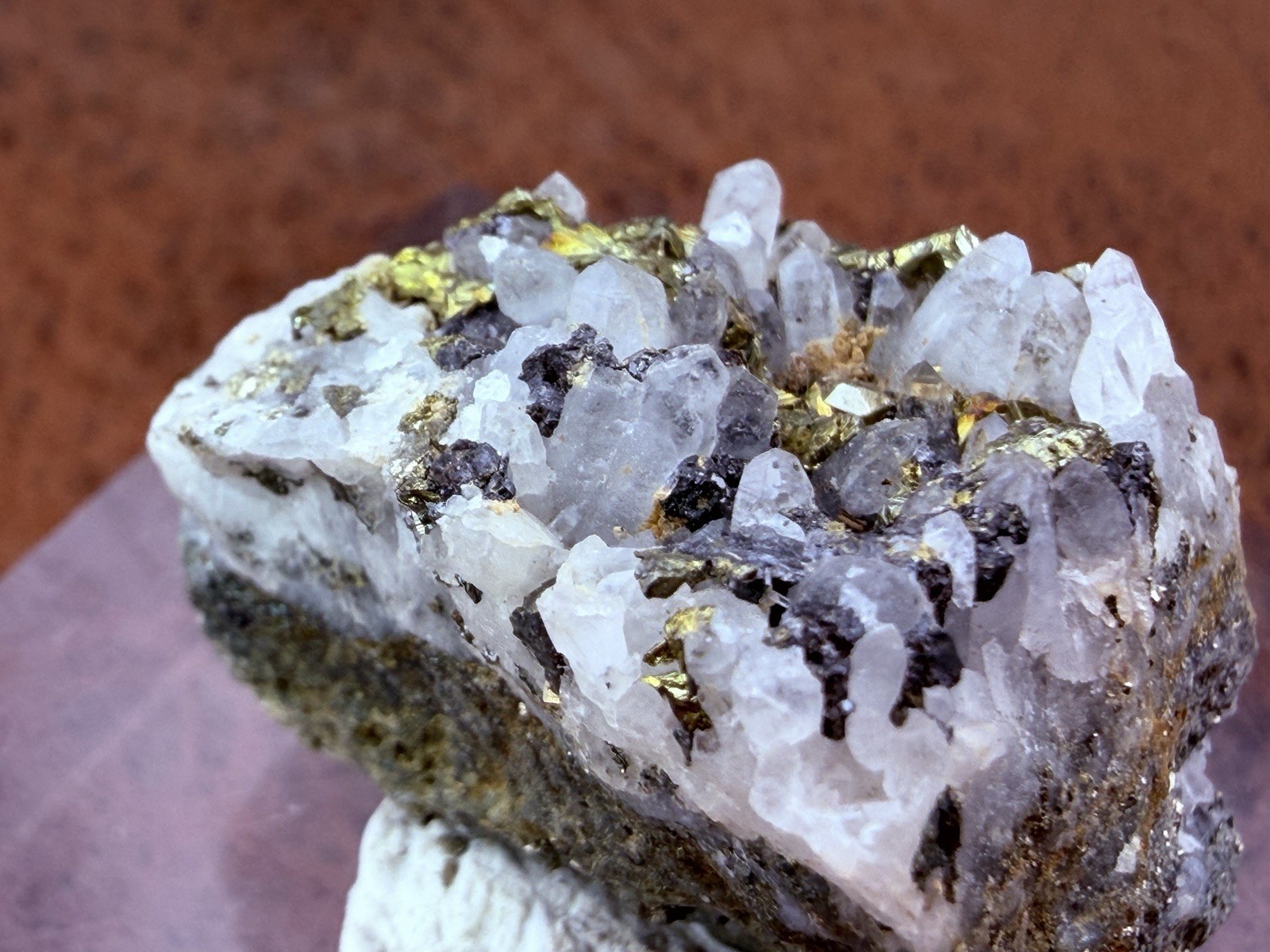 Quartz with Pyrite and Sphalerite from Zacatecas Mexico 13.1 g.