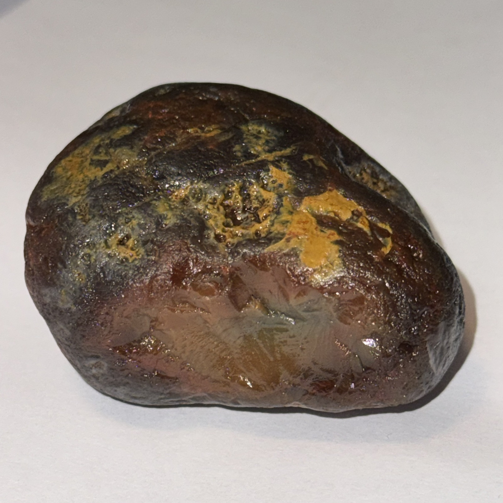 5.25 oz Lake Superior Agate with Limonite, Dark Husk With Frost