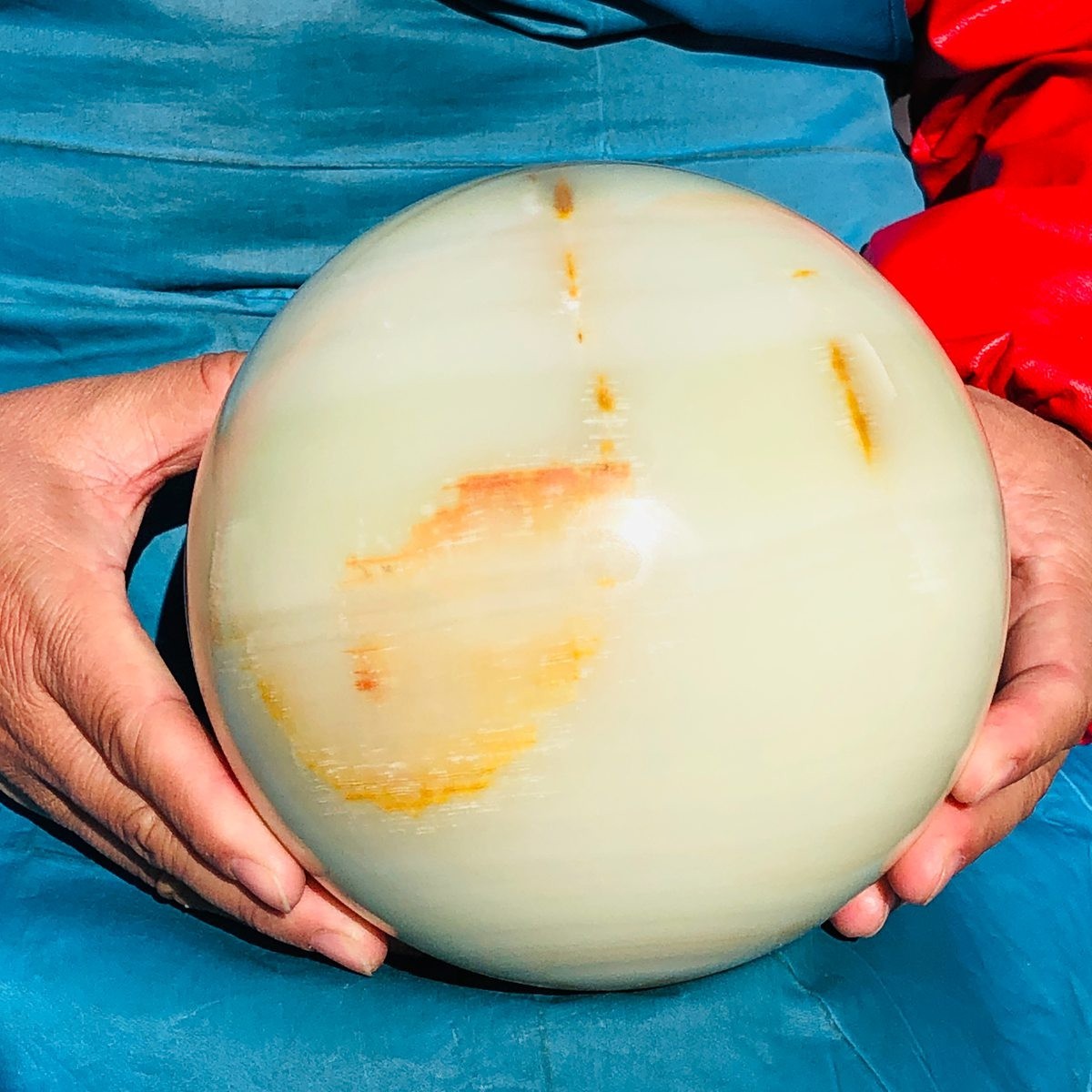 5220g Natural Afghan Jade Chakra Quartz Sphere healing ball Specimen