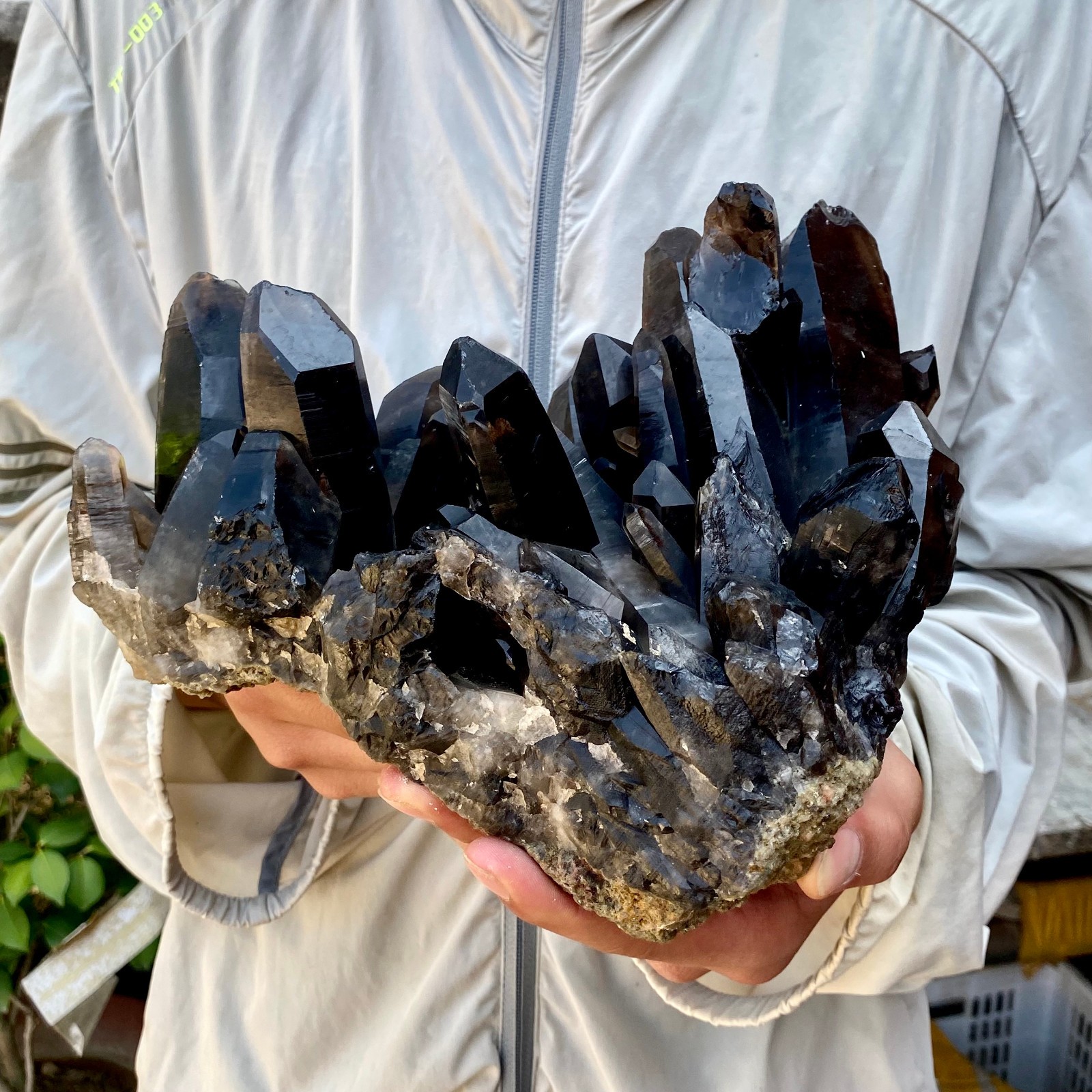 7.7LB Natural Tea black Crystal quartz Cluster Mineral Specimen Healing reiki
