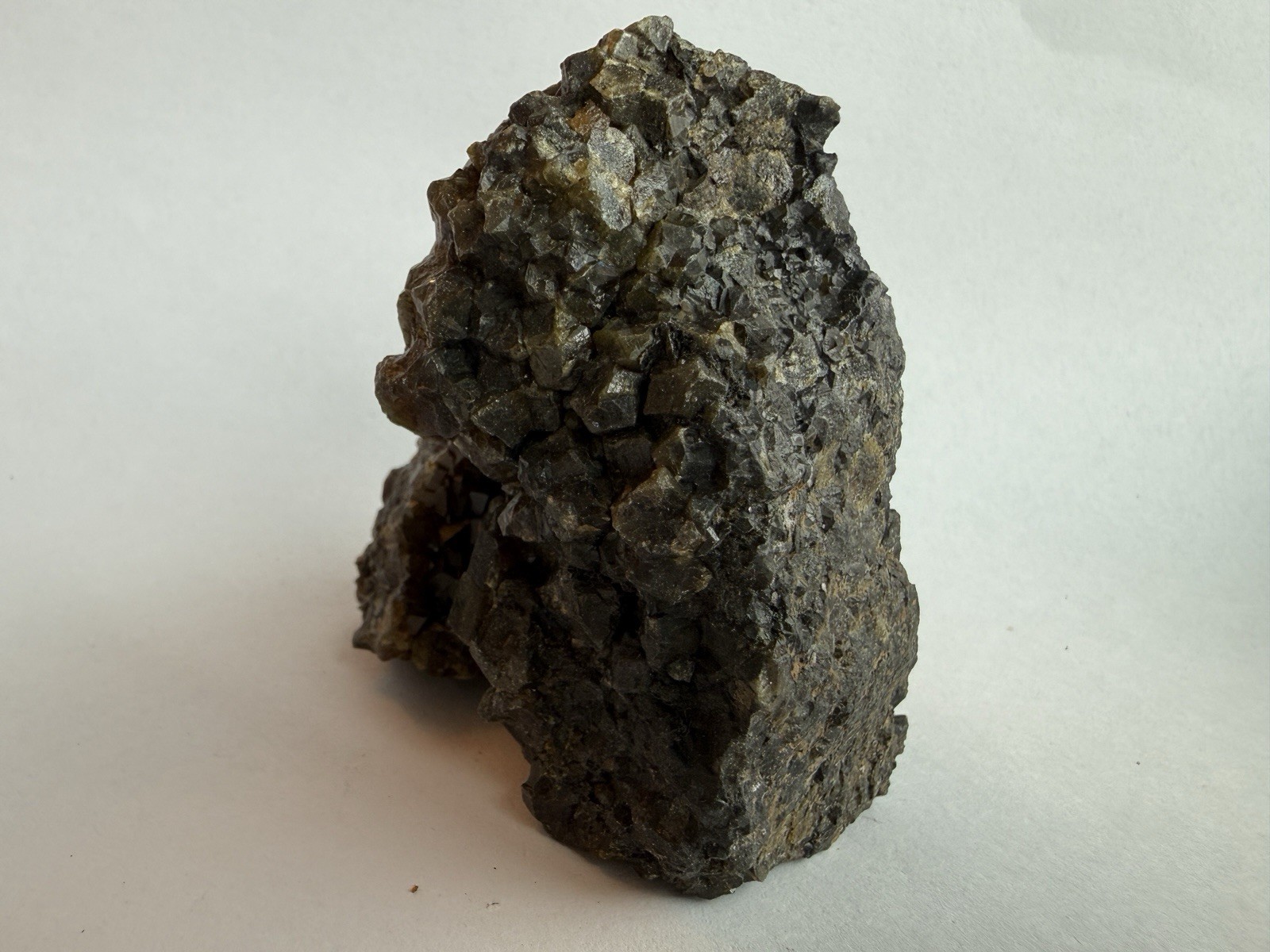 Natural Andradite Garnet Crystal Cluster 224g Olive Brown Mineral Specimen
