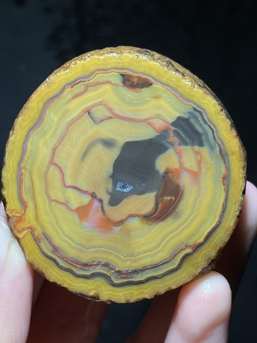 1pair China Agate Crystal Geodes Slices Natural Warring States Red 120g A49
