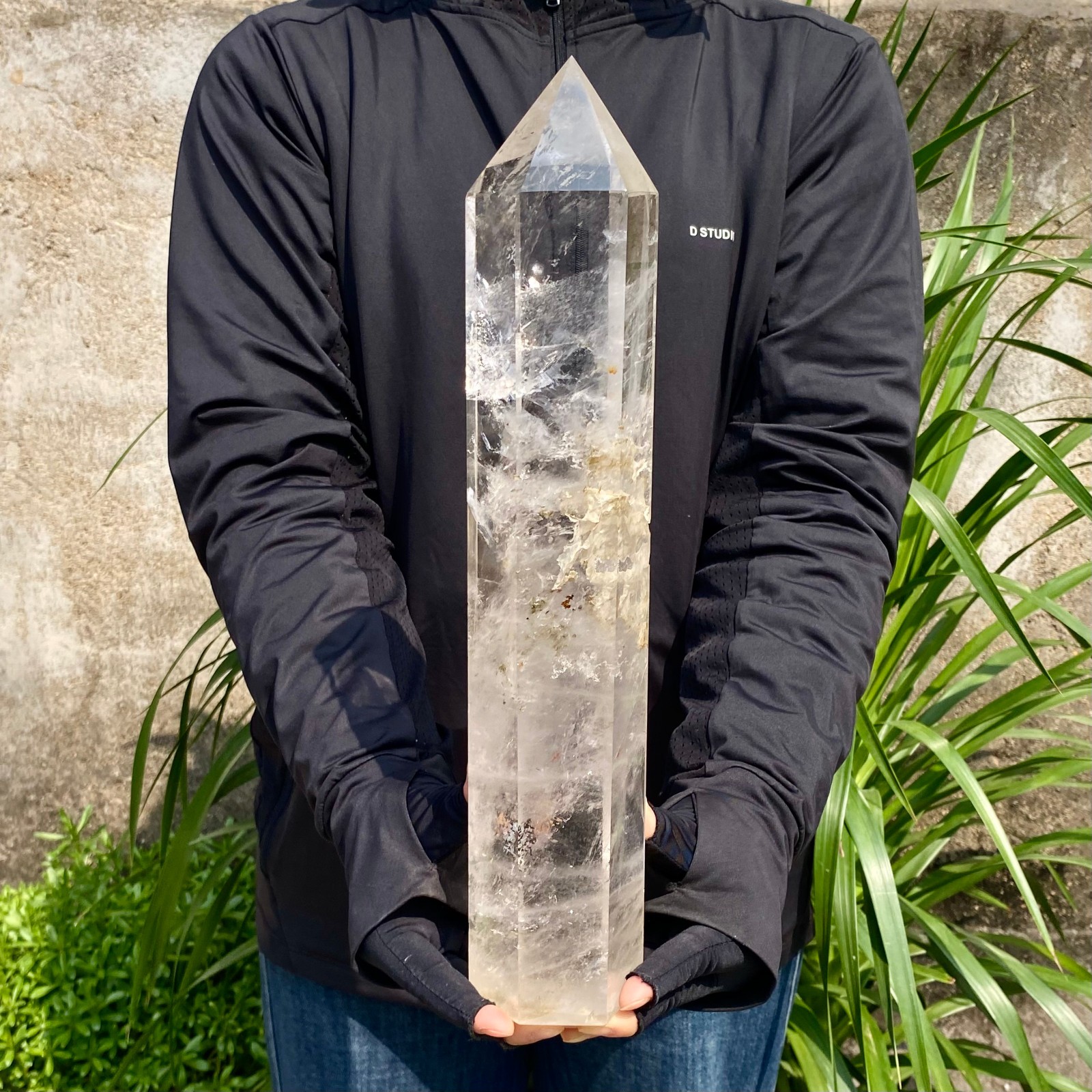 6.17LB Natural Clear Crystal Obelisk Quartz Energy Tower Point Reiki Healing Gem