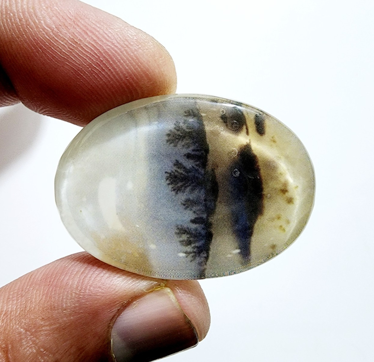 Amazing Designer Dendrite Opal Stone 66 Crt Oval Shape Loose Gemstone Cabochon