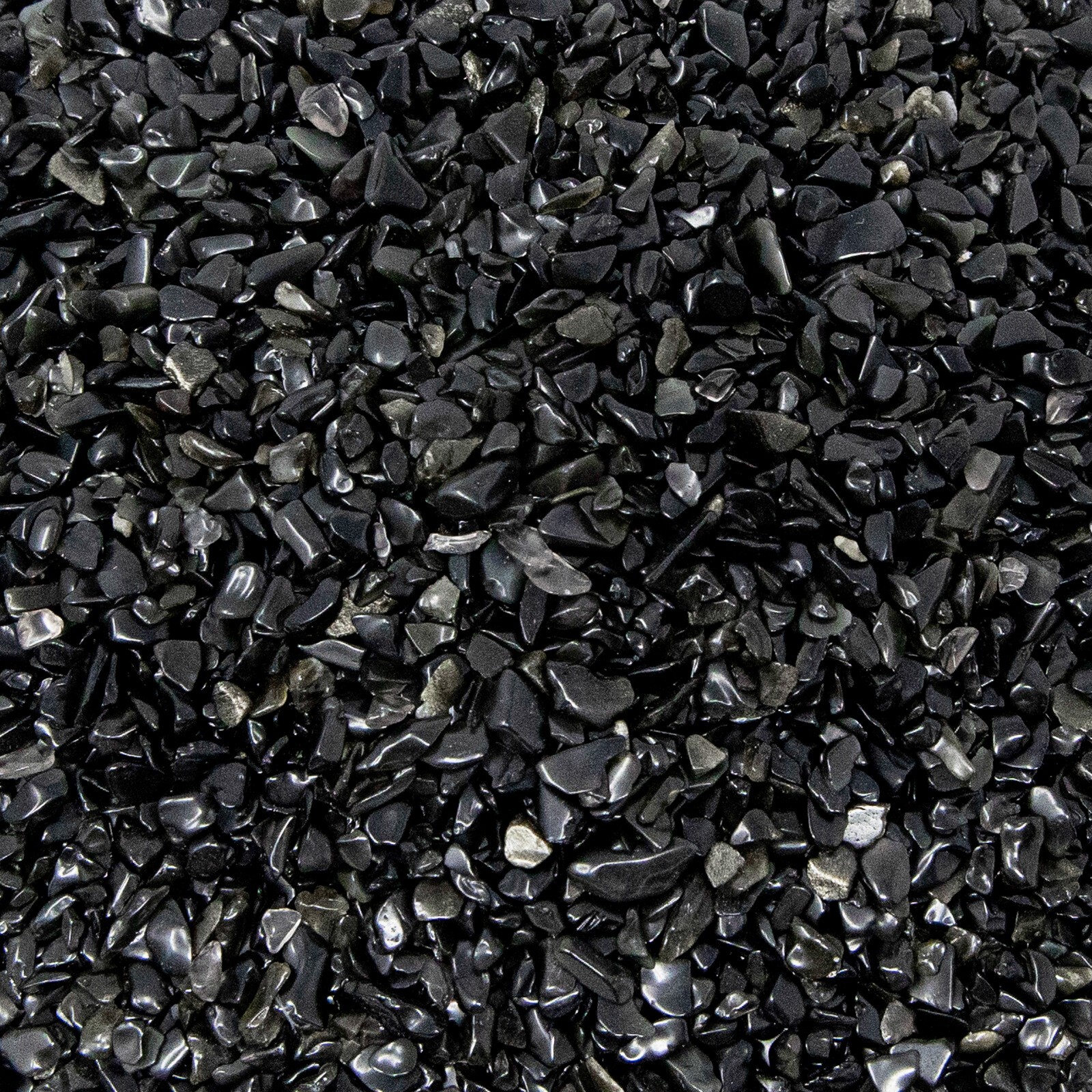 Tumbled Black Obsidian Crystal Tiny Chips Loose Gemstone Undrilled Beads Bulk