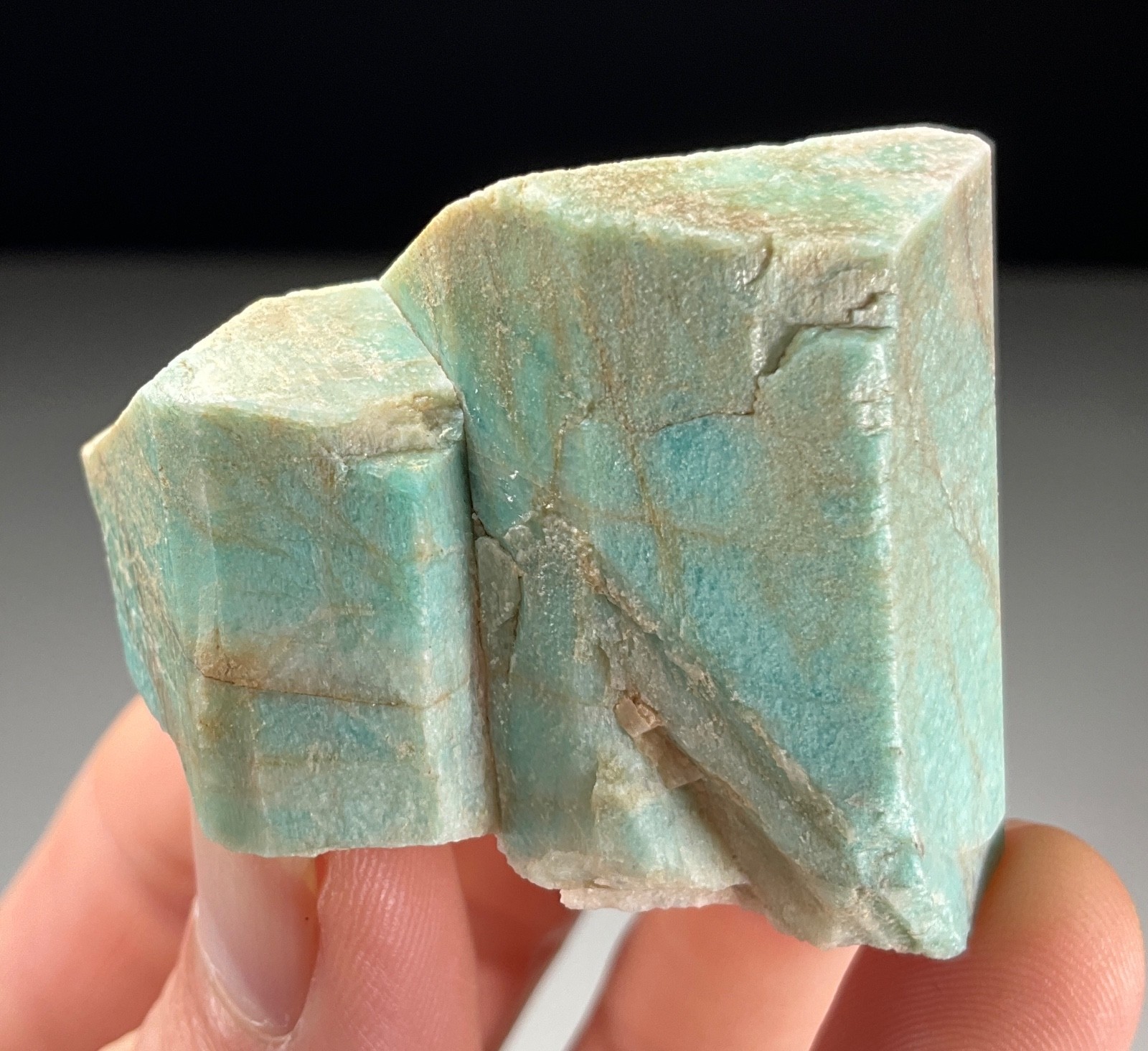 TWINNED MICROCLINE VAR. AMAZONITE “HEART” FROM LAKE GEORGE, COLORADO