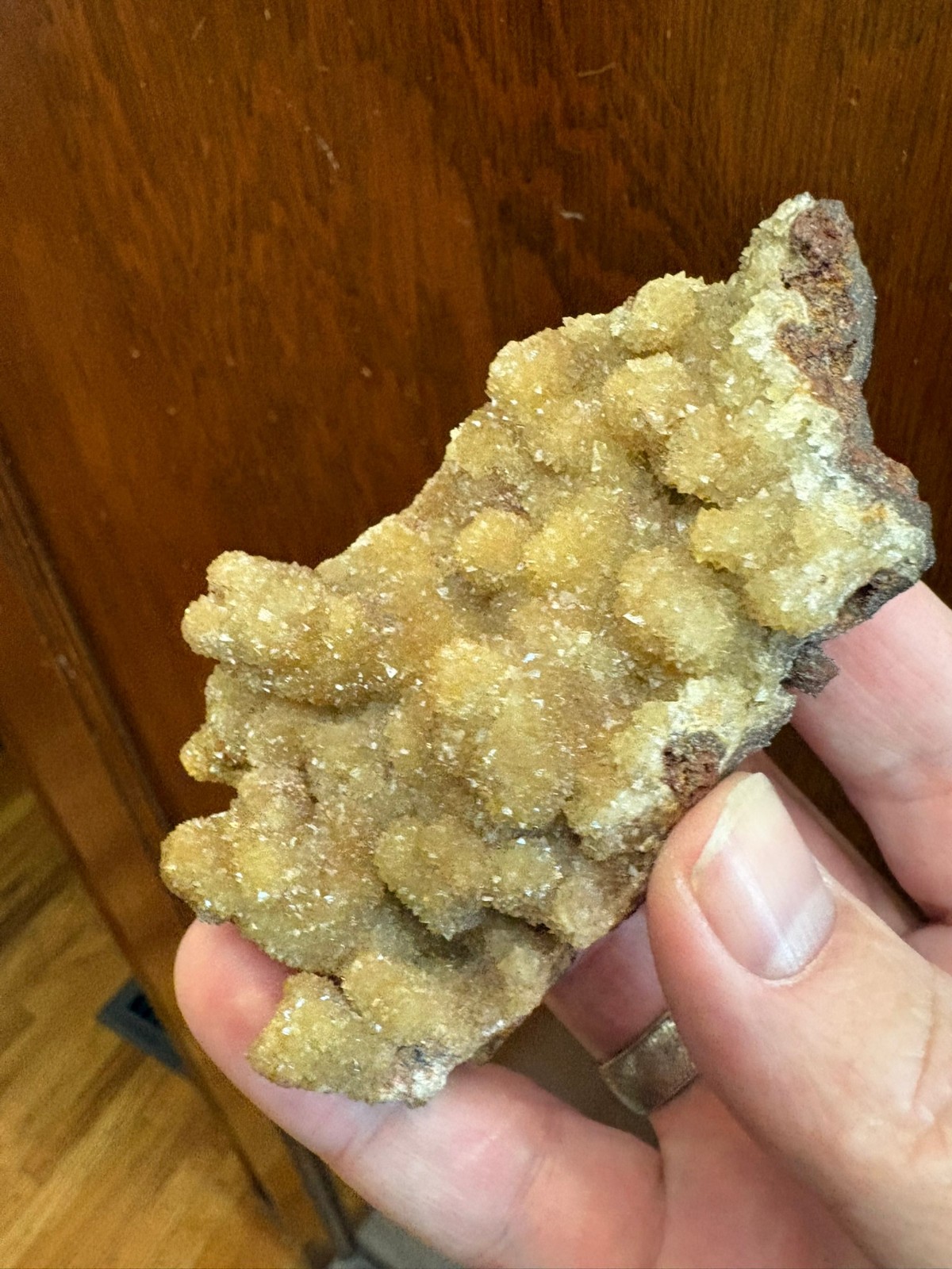 Smithsonite, yellow, Monte Cristo mine, Rush, Arkansas, USA
